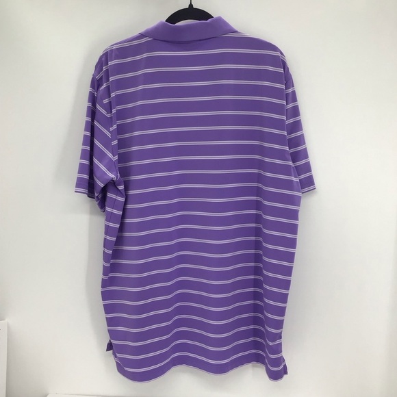 Peter Millar Summer Sport Performance Polo Short Sleeve Shirt Purple Size L - Picture 2 of 5
